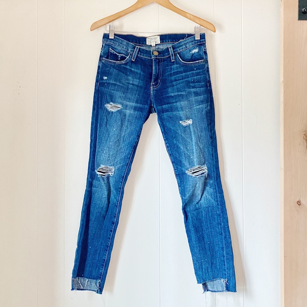 Current/Elliot Uneven Cut Skinny jeans